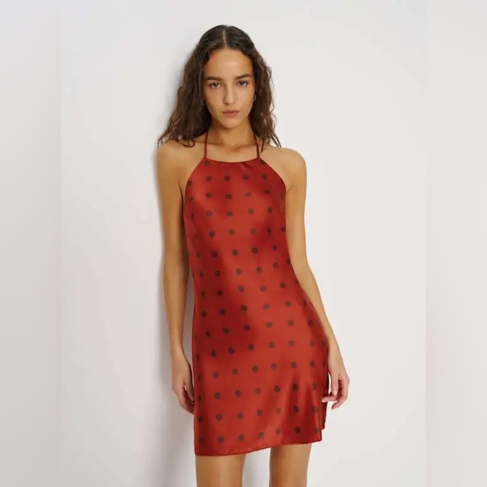 Reformation Jennis Silk Mini Dress